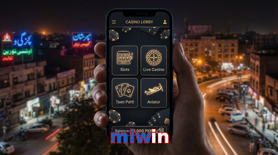 Main screen of Miwin app page for PK players