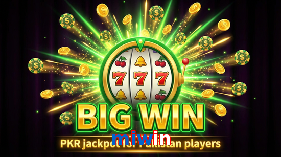 Big win animation on Miwin slot game